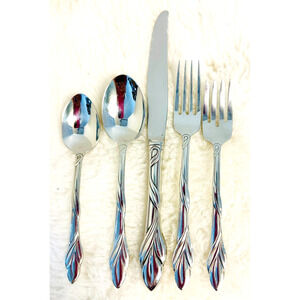 Oneida Eden Stainless Steel Glossy 5-Piece Flatware Set-(1) Place Setting